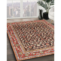 Traditional Saffron Red Persian Rug, tr1286