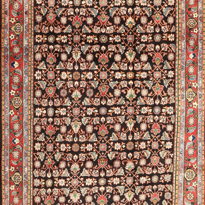 Machine Washable Traditional Saffron Red Rug, wshtr1286