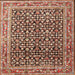 Square Traditional Saffron Red Persian Rug, tr1286