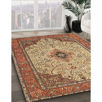 Traditional Dark Sienna Brown Persian Rug, tr1287