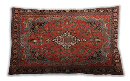 Traditional Classic Rectangular Tomato Red Lumbar Throw Pillow, 13 inch by 19 inch, lbtr1288