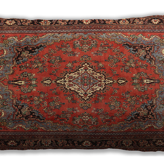 Traditional Classic Rectangular Tomato Red Lumbar Throw Pillow, 13 inch by 19 inch, lbtr1288