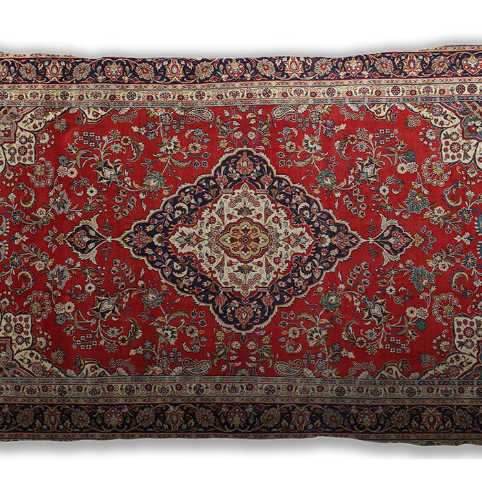 Traditional Classic Rectangular Tomato Red Lumbar Throw Pillow, 13 inch by 19 inch, lbtr1289