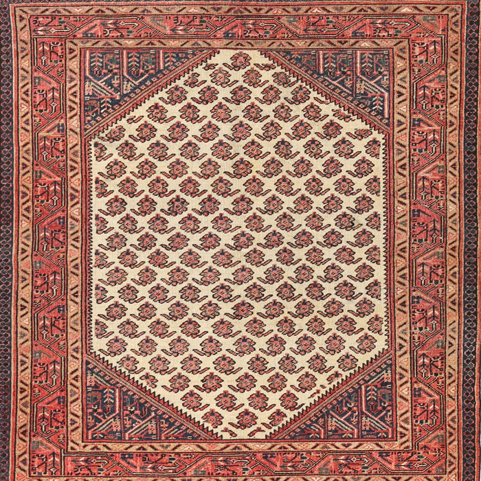 Square Traditional Sandy Brown Persian Rug, tr1290