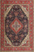 Machine Washable Traditional Saffron Red Rug, wshtr1291