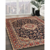 Traditional Light Copper Gold Medallion Rug, tr1292