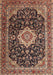 Machine Washable Traditional Light Copper Gold Rug, wshtr1292