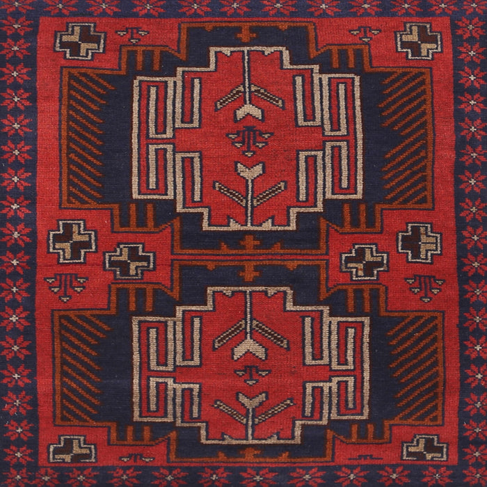 Square Traditional Red Persian Rug, tr1293