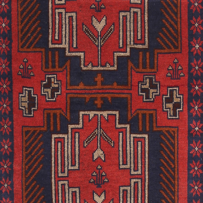 Machine Washable Traditional Red Rug, wshtr1293