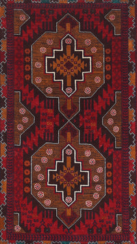 Machine Washable Traditional Cranberry Red Rug, wshtr1294