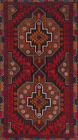 Machine Washable Traditional Cranberry Red Rug, wshtr1294