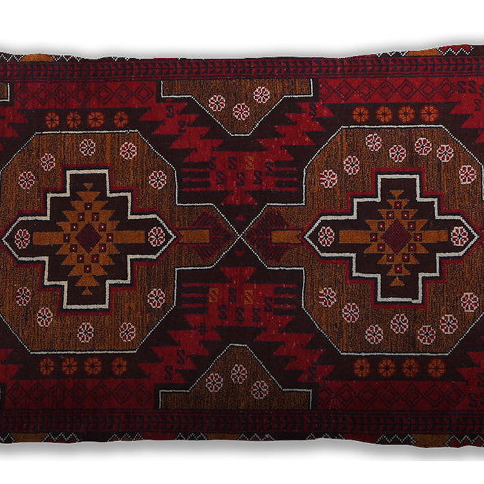 Traditional Classic Rectangular Cranberry Red Lumbar Throw Pillow, 13 inch by 19 inch, lbtr1294