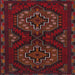 Square Traditional Cranberry Red Persian Rug, tr1294