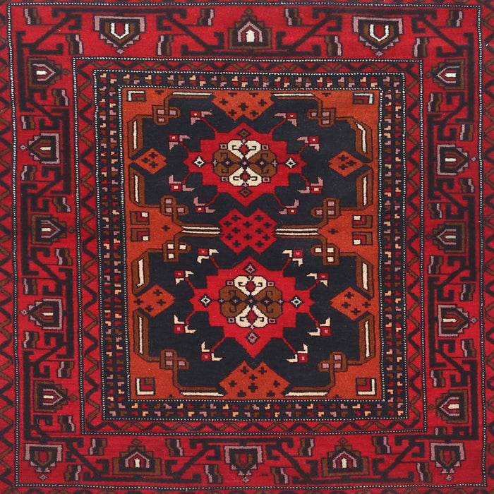 Square Traditional Dark Brown Persian Rug, tr1295
