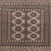 Square Traditional Bakers Brown Southwestern Rug, tr1296