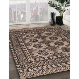 Machine Washable Traditional Bakers Brown Rug in a Family Room, wshtr1296