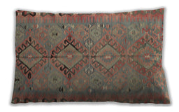 Traditional Classic Rectangular Rust Pink Lumbar Throw Pillow, 13 inch by 19 inch, lbtr1297