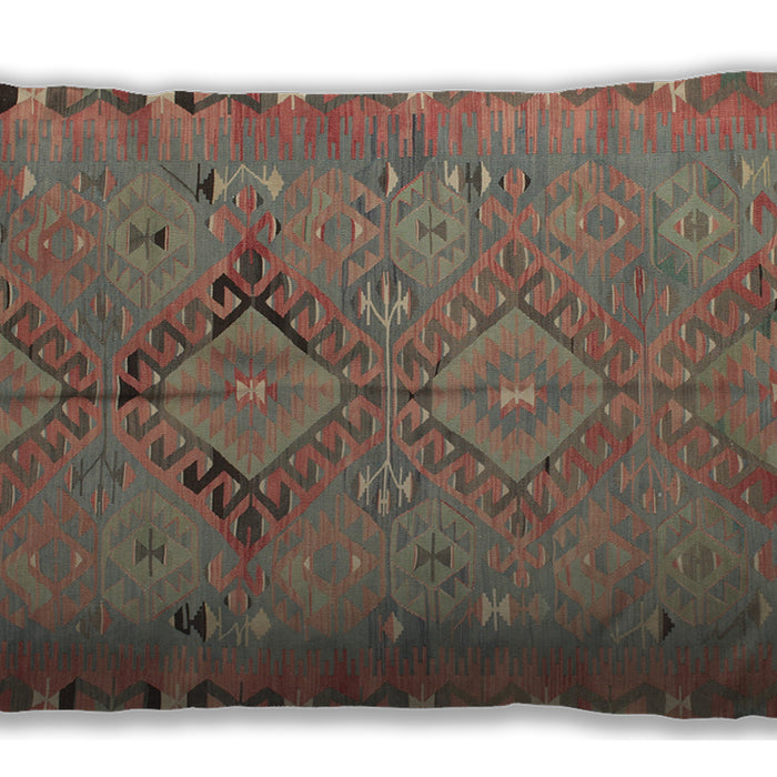 Traditional Classic Rectangular Rust Pink Lumbar Throw Pillow, 13 inch by 19 inch, lbtr1297