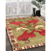 Traditional Metallic Gold Persian Rug in Family Room, tr1298