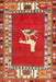 Machine Washable Traditional Red Rug, wshtr1299