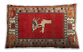 Traditional Classic Rectangular Red Lumbar Throw Pillow, 13 inch by 19 inch, lbtr1299