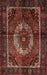 Traditional Sienna Brown Medallion Rug, tr129