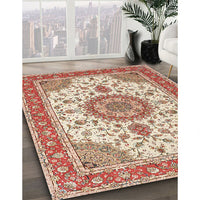 Traditional Brown Medallion Rug, tr12