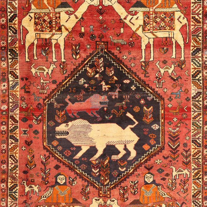 Machine Washable Traditional Tomato Red Rug, wshtr1300