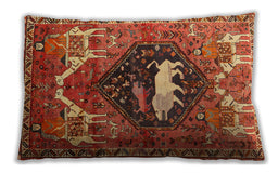 Traditional Classic Rectangular Tomato Red Lumbar Throw Pillow, 13 inch by 19 inch, lbtr1300