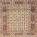 Round Machine Washable Traditional Brown Rug, wshtr1301