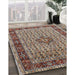 Traditional Light French Beige Brown Persian Rug in Family Room, tr1303