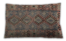 Traditional Classic Rectangular Brown Lumbar Throw Pillow, 13 inch by 19 inch, lbtr1306