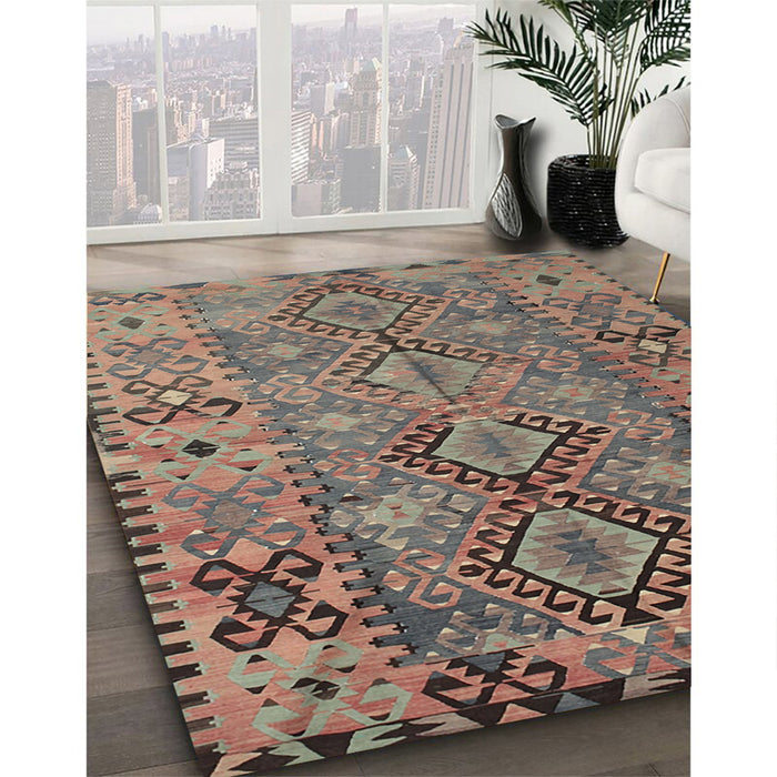Machine Washable Traditional Brown Rug in a Family Room, wshtr1306