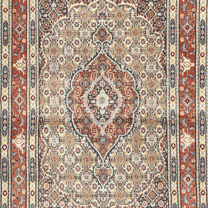 Traditional Sienna Brown Medallion Rug, tr1307