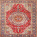 Square Traditional Red Medallion Rug, tr1309