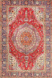 Machine Washable Traditional Red Rug, wshtr1309