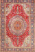 Machine Washable Traditional Red Rug, wshtr1309