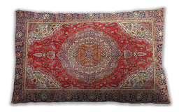 Traditional Classic Rectangular Red Lumbar Throw Pillow, 13 inch by 19 inch, lbtr1309