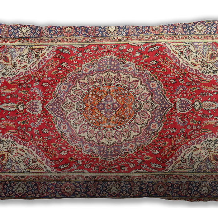 Traditional Classic Rectangular Red Lumbar Throw Pillow, 13 inch by 19 inch, lbtr1309
