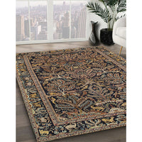 Traditional Dark Almond Brown Persian Rug, tr130