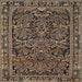 Square Traditional Dark Almond Brown Persian Rug, tr130