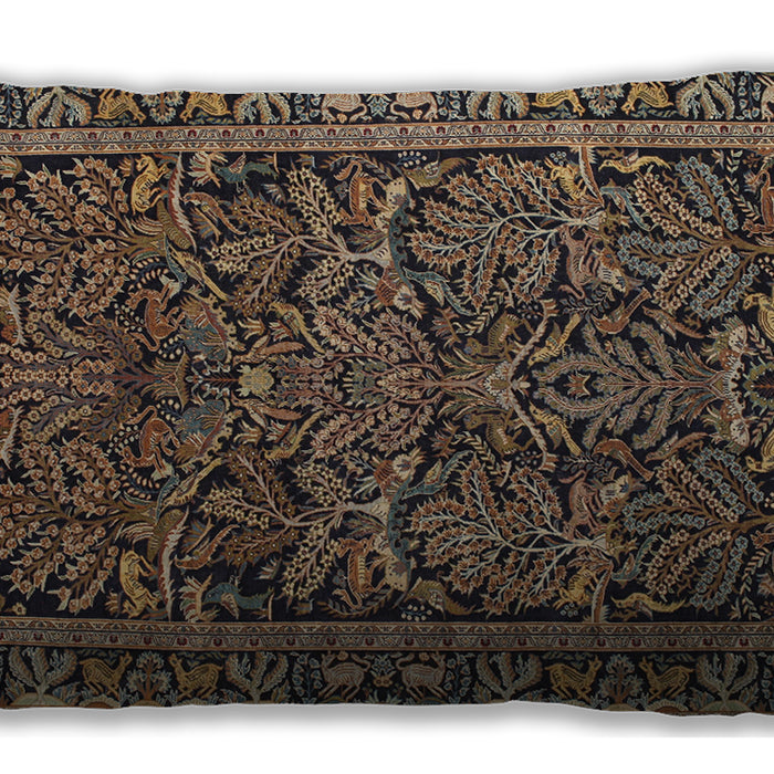 Traditional Classic Rectangular Dark Almond Brown Lumbar Throw Pillow, 13 inch by 19 inch, lbtr130