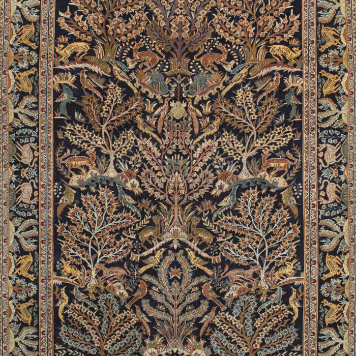 Machine Washable Traditional Dark Almond Brown Rug, wshtr130