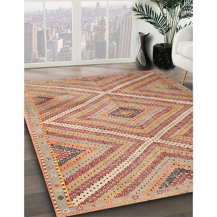 Machine Washable Traditional Orange Rug in a Family Room, wshtr1310