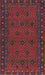 Machine Washable Traditional Red Rug, wshtr1314