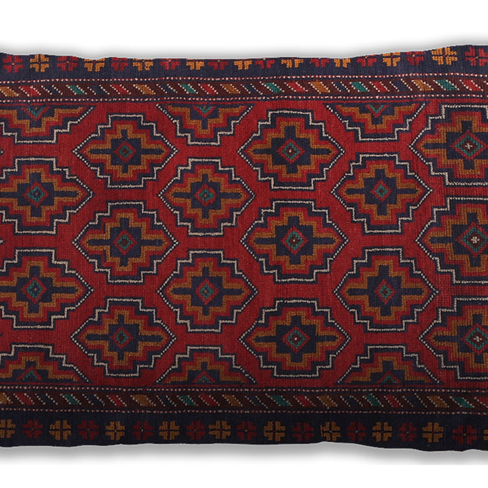 Traditional Classic Rectangular Red Lumbar Throw Pillow, 13 inch by 19 inch, lbtr1314