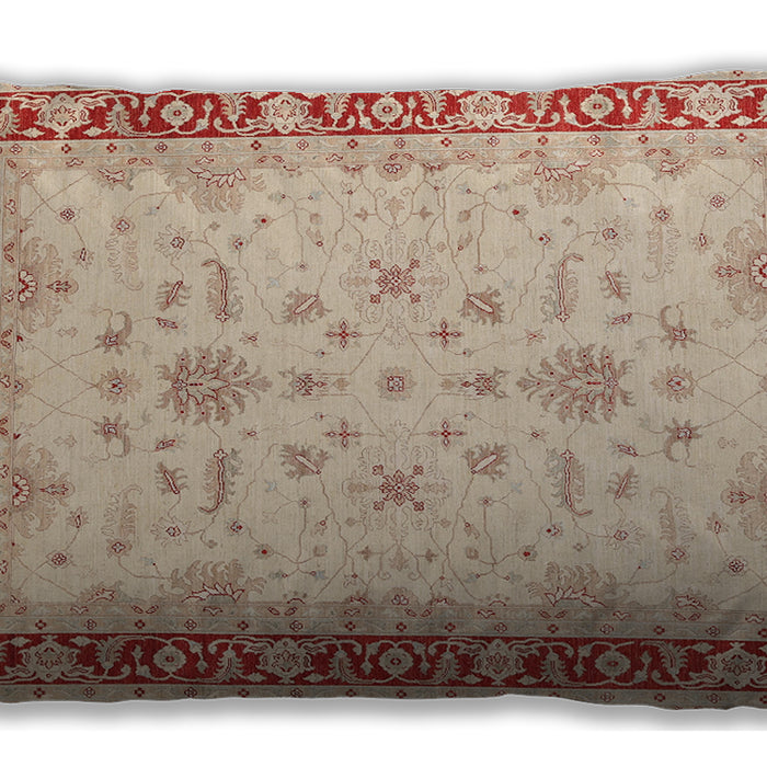 Traditional Classic Rectangular Deep Peach Orange Lumbar Throw Pillow, 13 inch by 19 inch, lbtr1316