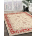 Machine Washable Traditional Deep Peach Orange Rug in a Family Room, wshtr1316