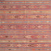 Square Traditional Red Southwestern Rug, tr1317