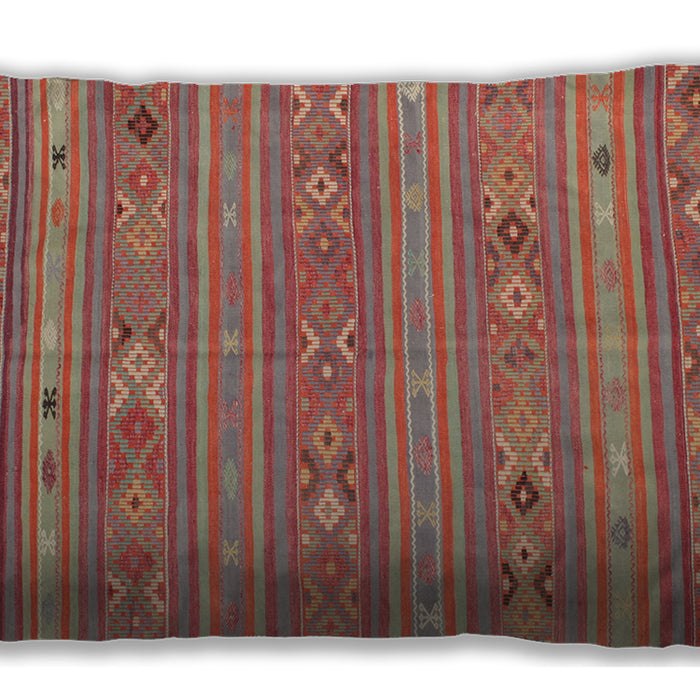 Traditional Classic Rectangular Fire Red Lumbar Throw Pillow, 13 inch by 19 inch, lbtr1317